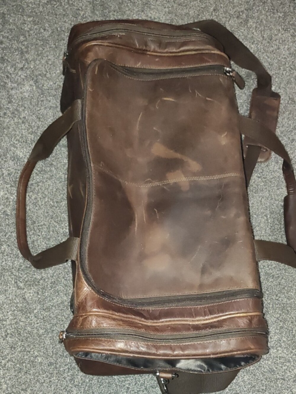 Mancini Brown Leather Bag - Picture 3 of 13